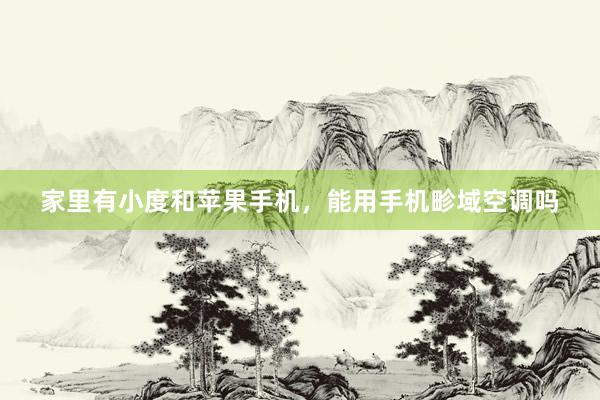 家里有小度和苹果手机，能用手机畛域空调吗
